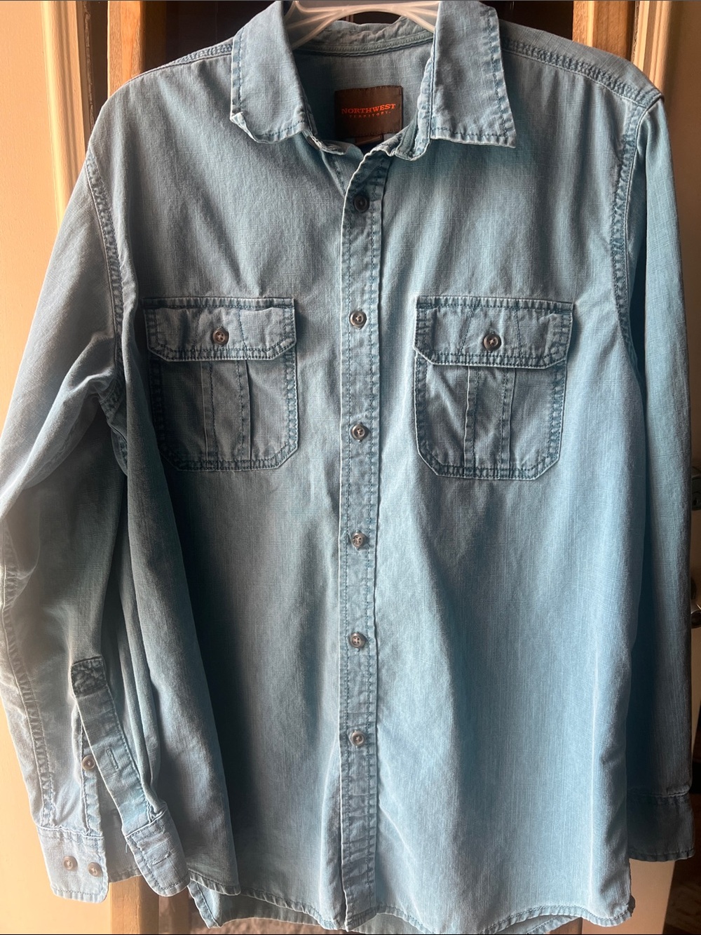 Northwest Men's Light Denim Button-Down Work Shirt